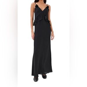 NWT_ Kika Vargas Bel Maxi Sleveless Dress in black size 0